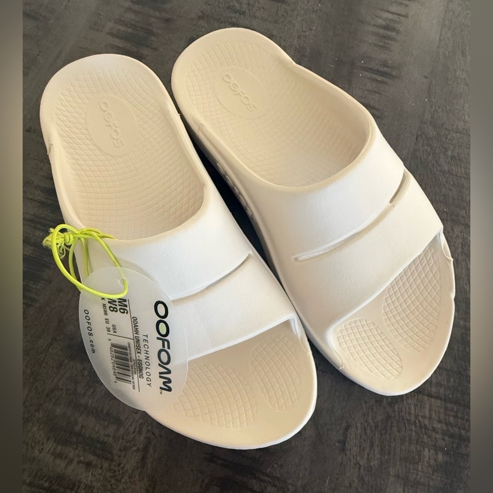 OOFOS Eggnog Slide Sandals - Picture 4 of 6